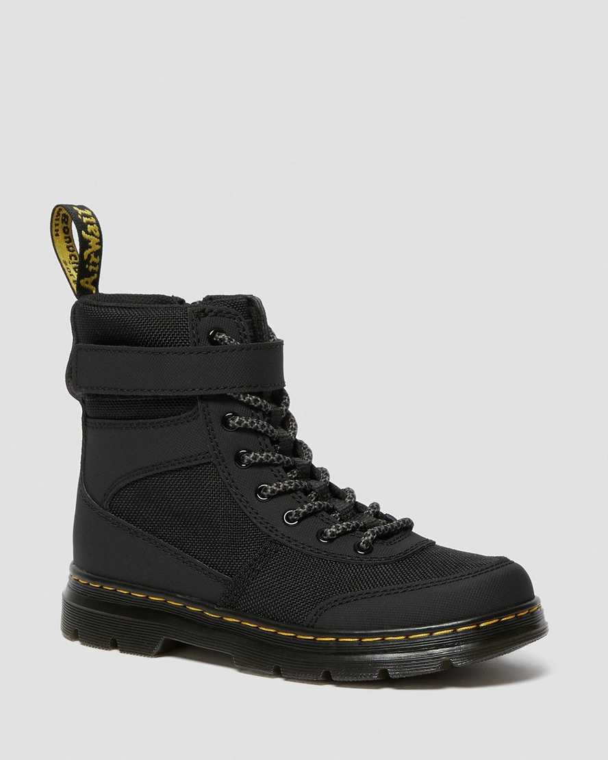 svarta dr martens combs tech barnstövlar