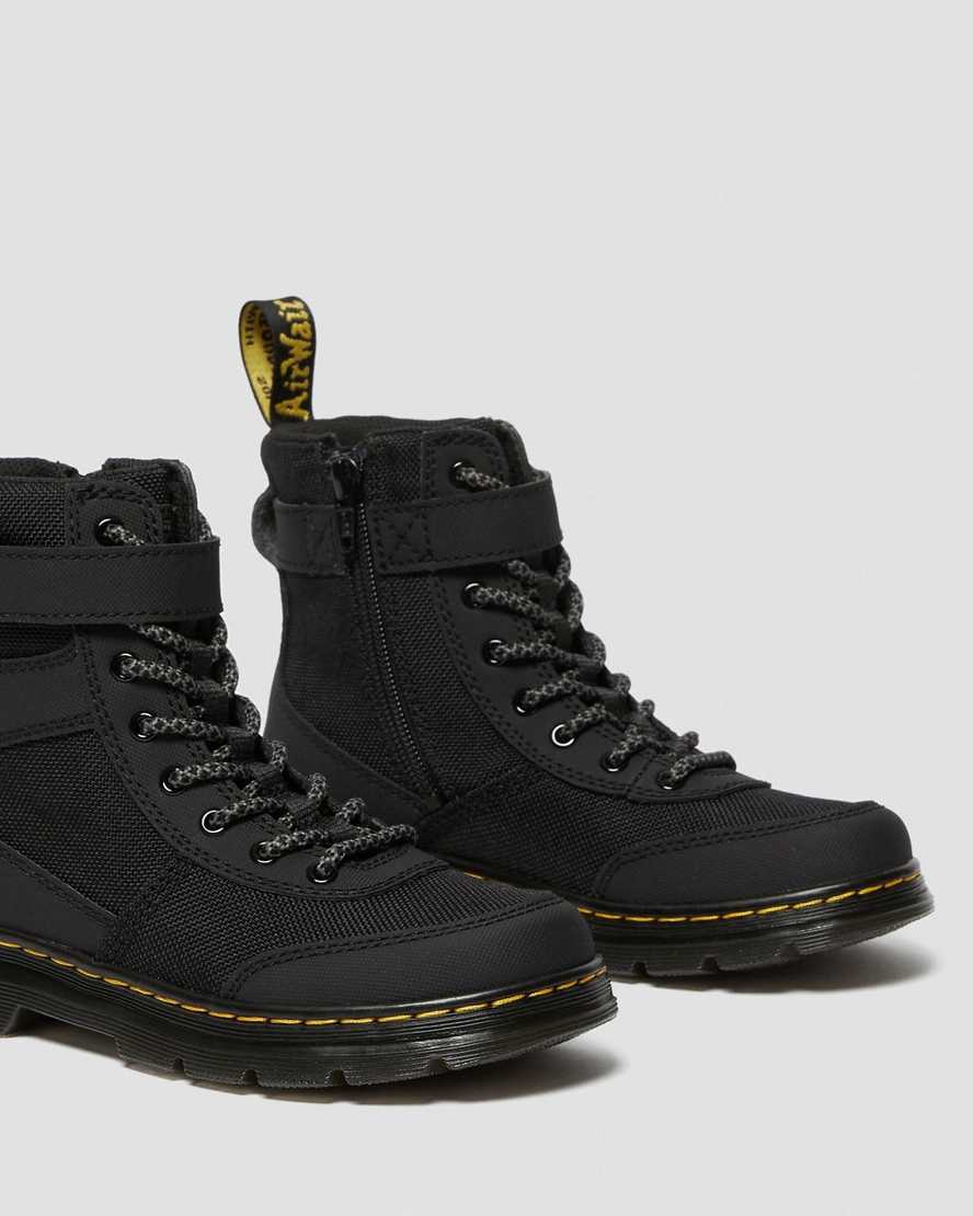 svarta dr martens combs tech barnstövlar