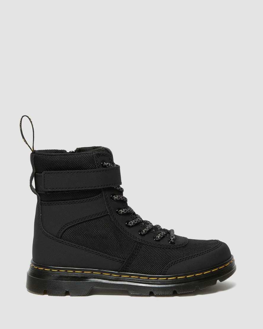 svarta dr martens combs tech barnstövlar