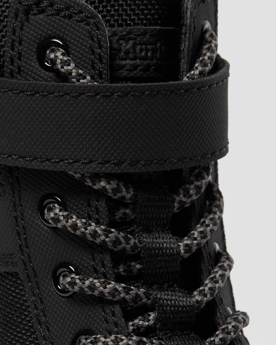 svarta dr martens combs tech barnstövlar