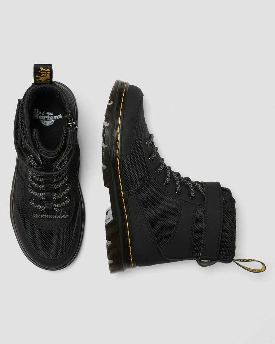 svarta dr martens combs tech barnstövlar