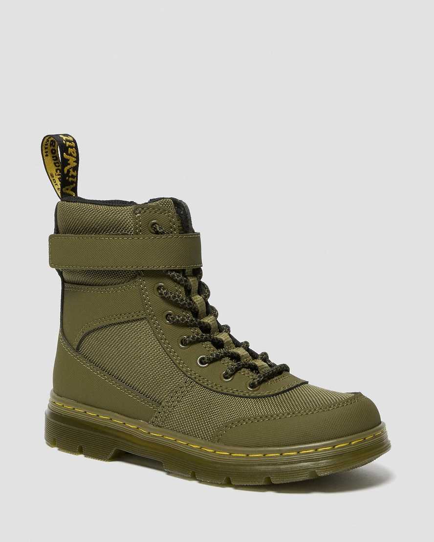 dr martens combs tech barnens casual stövlar olivgrön