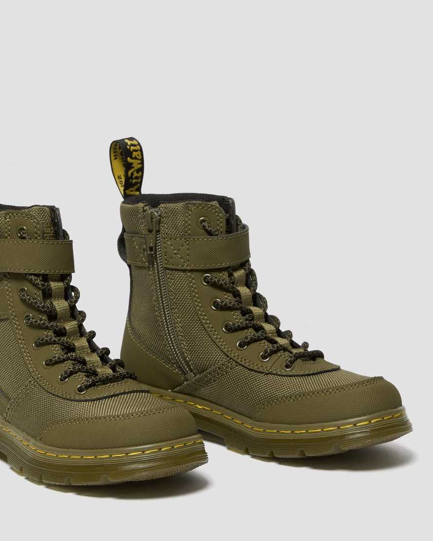 dr martens combs tech barnens casual stövlar olivgrön