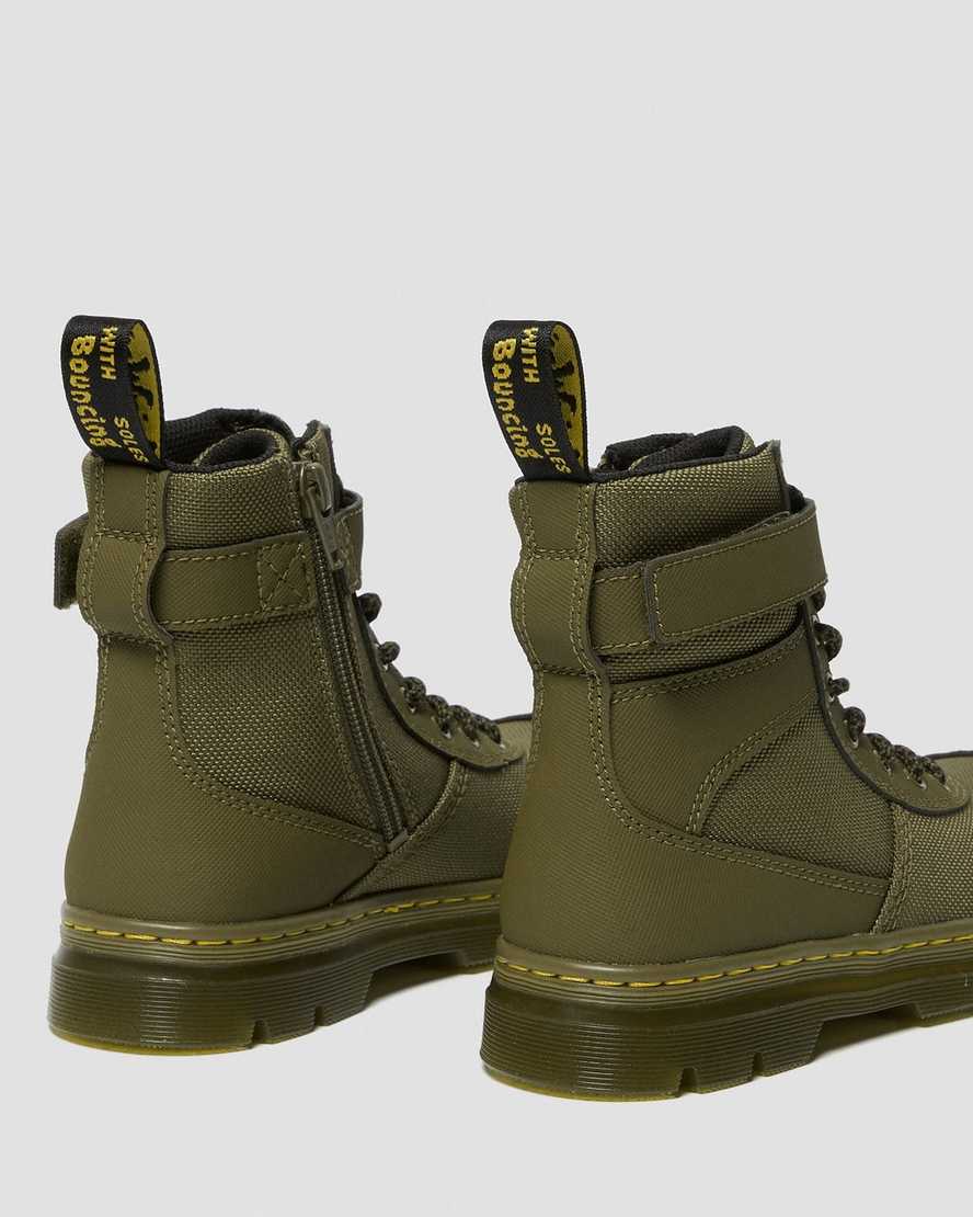 dr martens combs tech barnens casual stövlar olivgrön