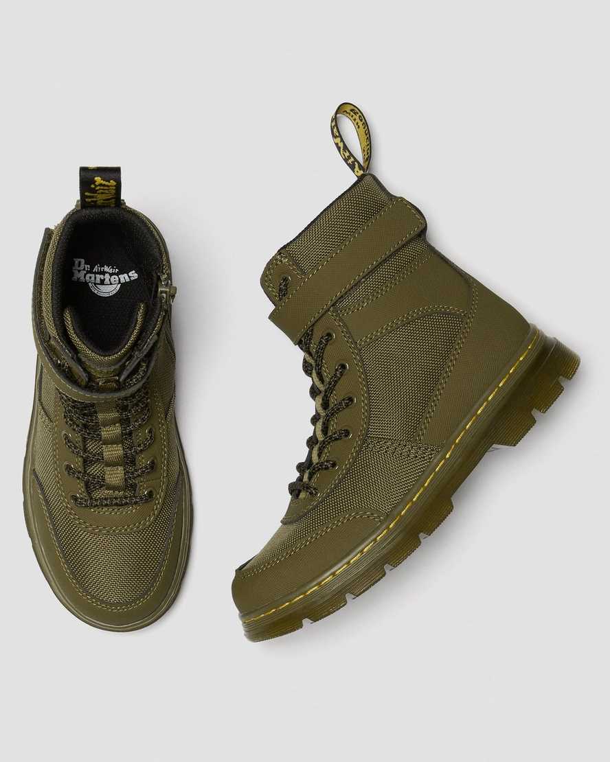 dr martens combs tech barnens casual stövlar olivgrön