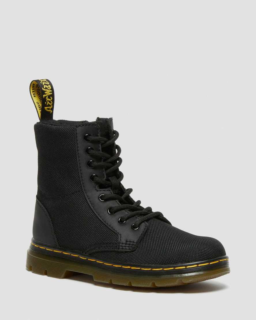 svarta dr martens combs extra tough poly barnstövlar