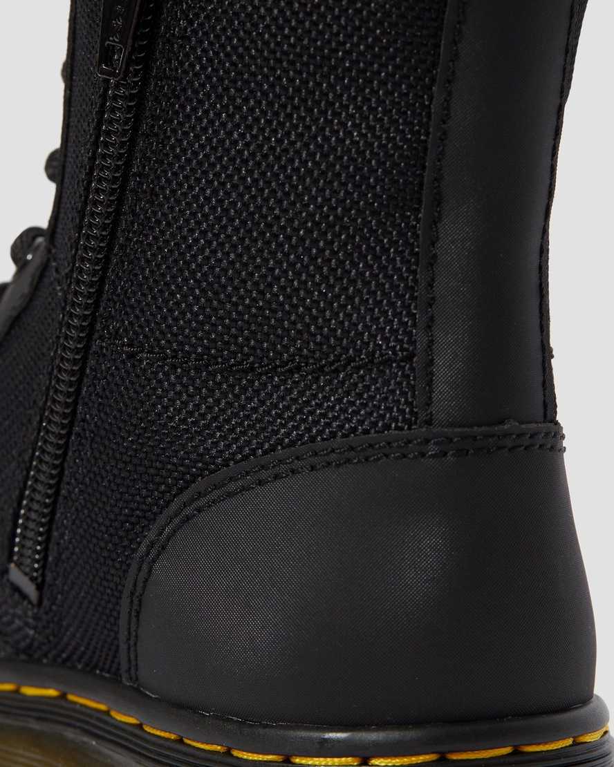 svarta dr martens combs extra tough poly barnstövlar