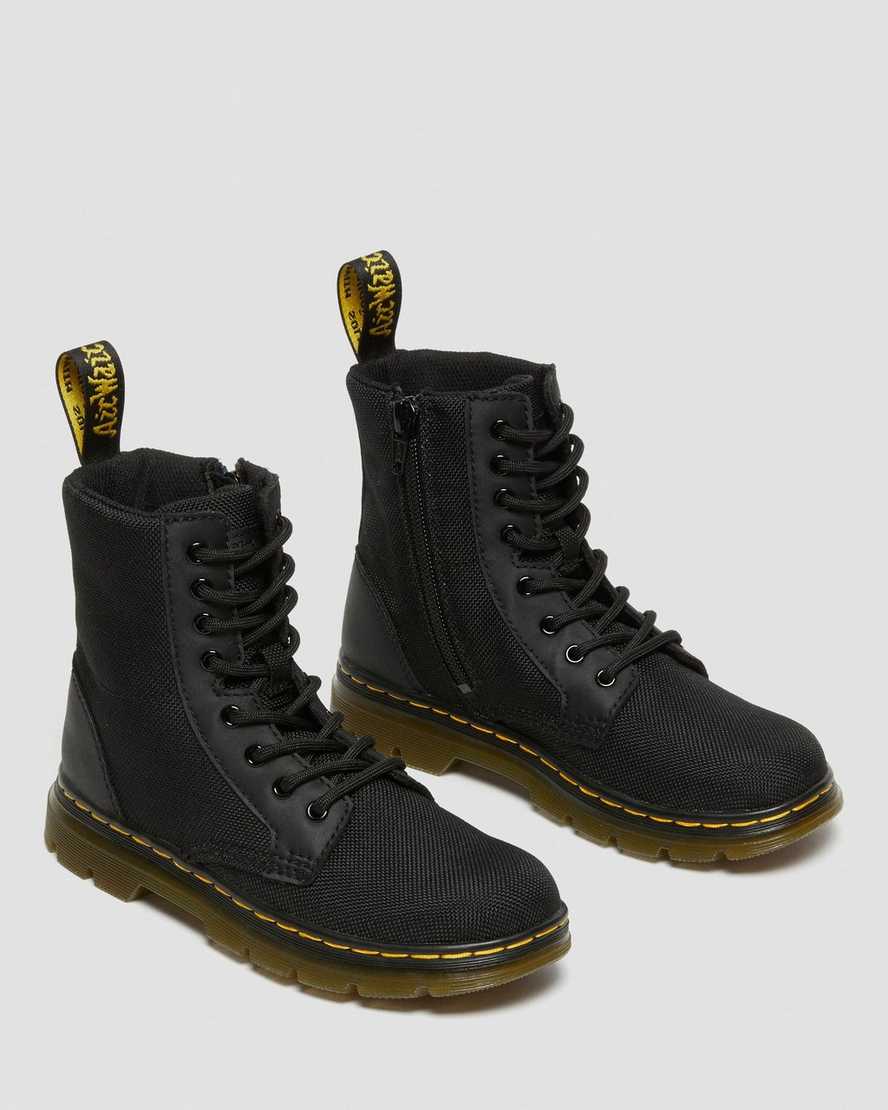 svarta dr martens combs extra tough poly barnstövlar