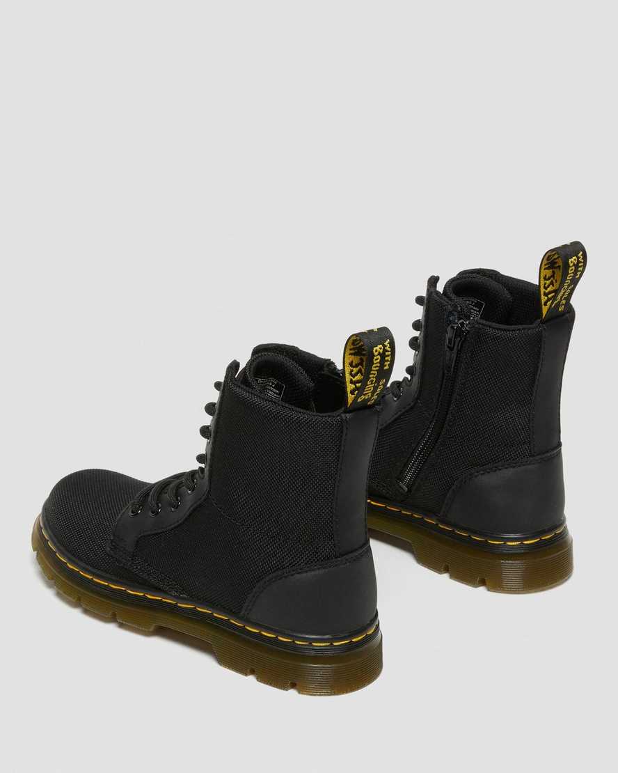 svarta dr martens combs extra tough poly barnstövlar