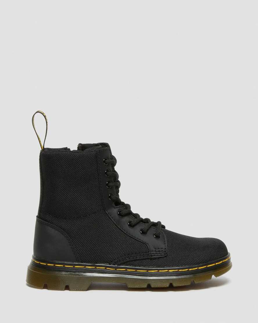 svarta dr martens combs extra tough poly barnstövlar