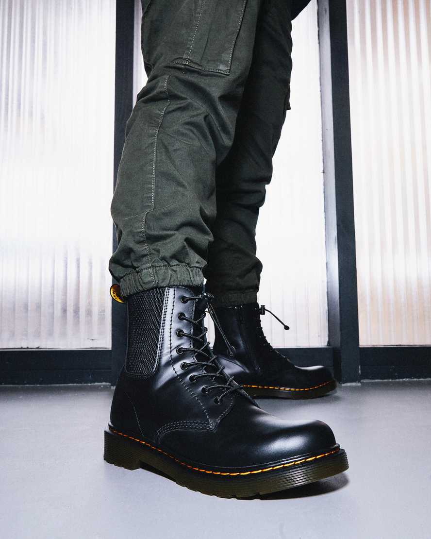 svarta dr martens 1460 harper barn stövlar