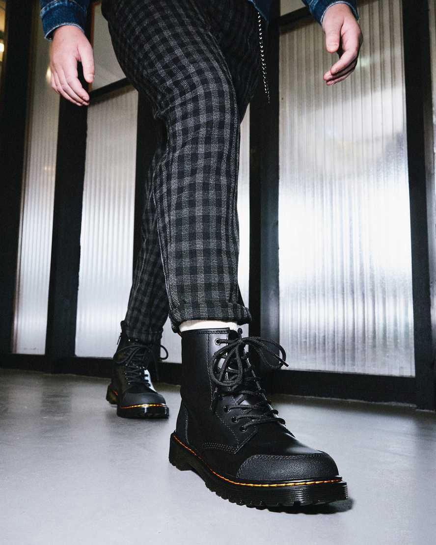 svarta dr martens 1460 overlay barn stövlar