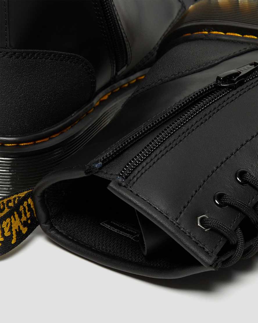 svarta dr martens 1460 overlay barn stövlar