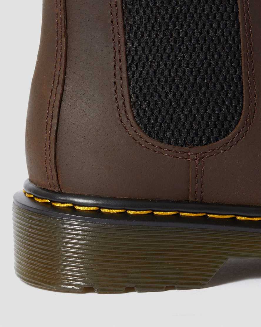 mörkbruna dr martens 2976 fodrade med fuskpäls för barn chelsea-stövlar