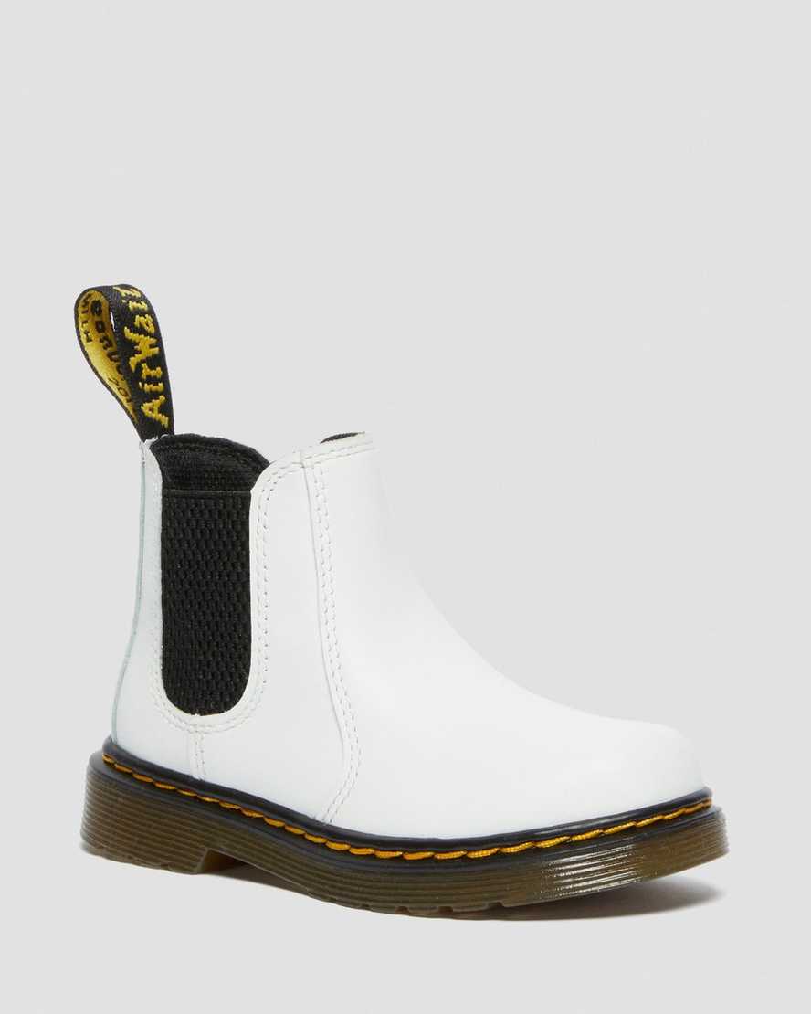 vita dr martens 2976 chelsea-stövlar för barn