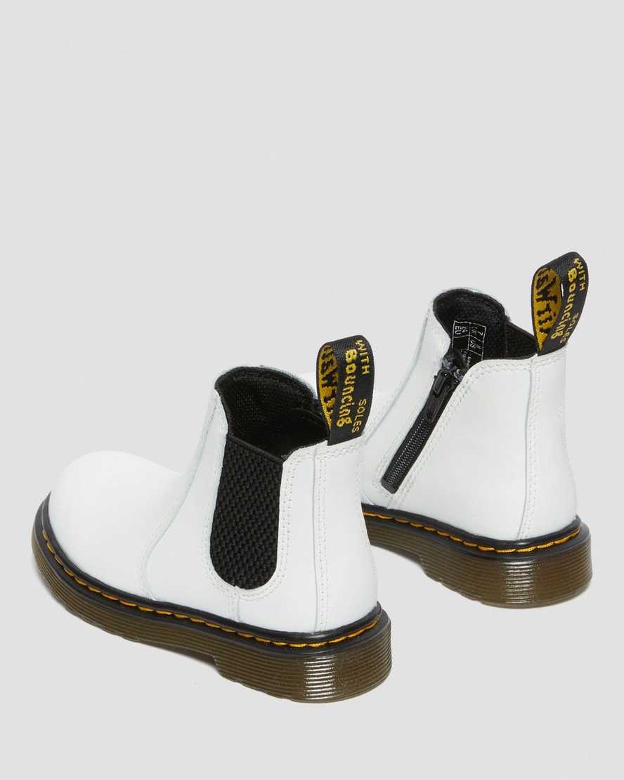 vita dr martens 2976 chelsea-stövlar för barn