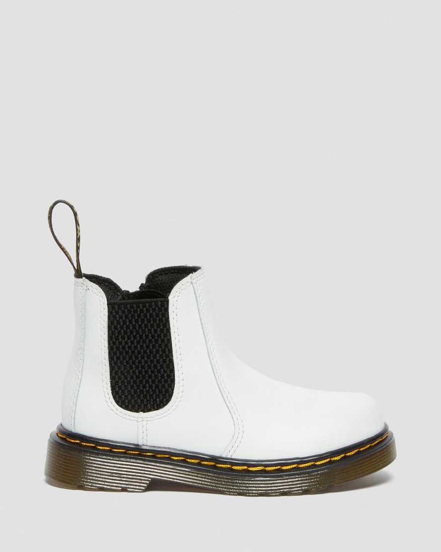 vita dr martens 2976 chelsea-stövlar för barn