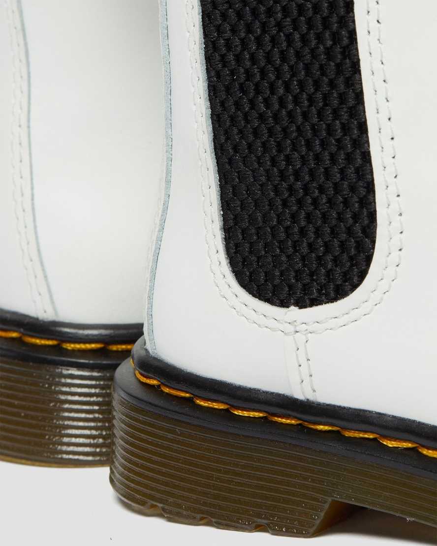 vita dr martens 2976 chelsea-stövlar för barn