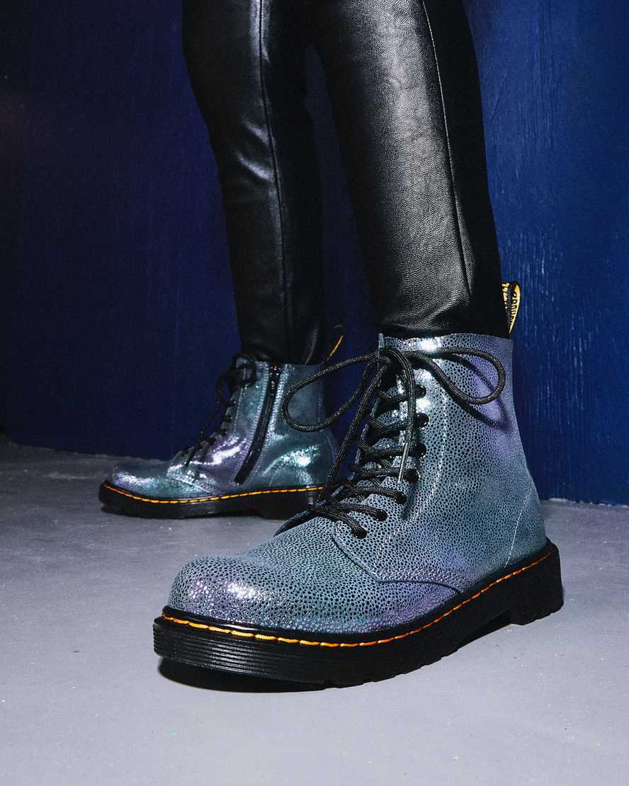 dr martens 1460 pascal iridescent barnstövlar med snörning marinblå