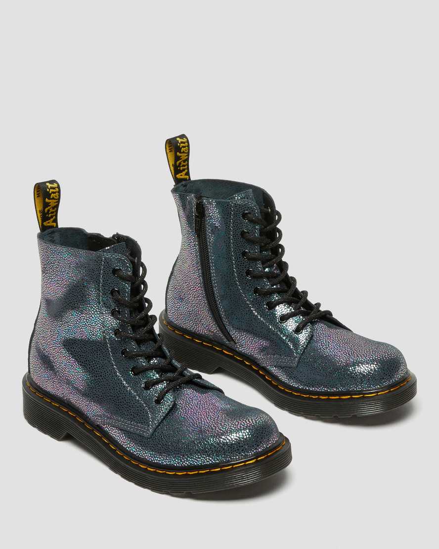 dr martens 1460 pascal iridescent barnstövlar med snörning marinblå