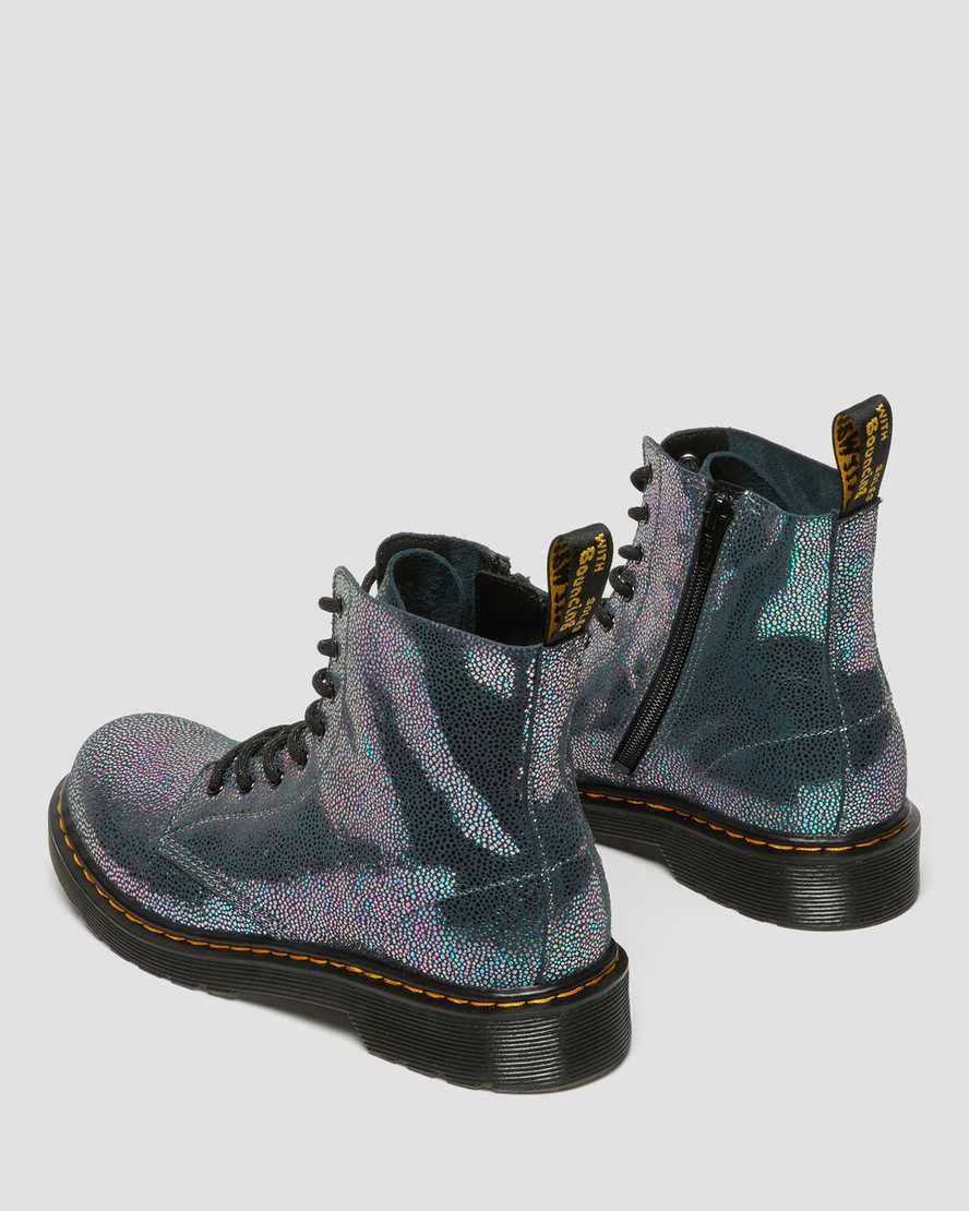 dr martens 1460 pascal iridescent barnstövlar med snörning marinblå