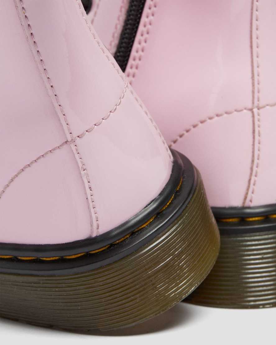 rosa dr martens 1460 patent barnstövlar med snörning