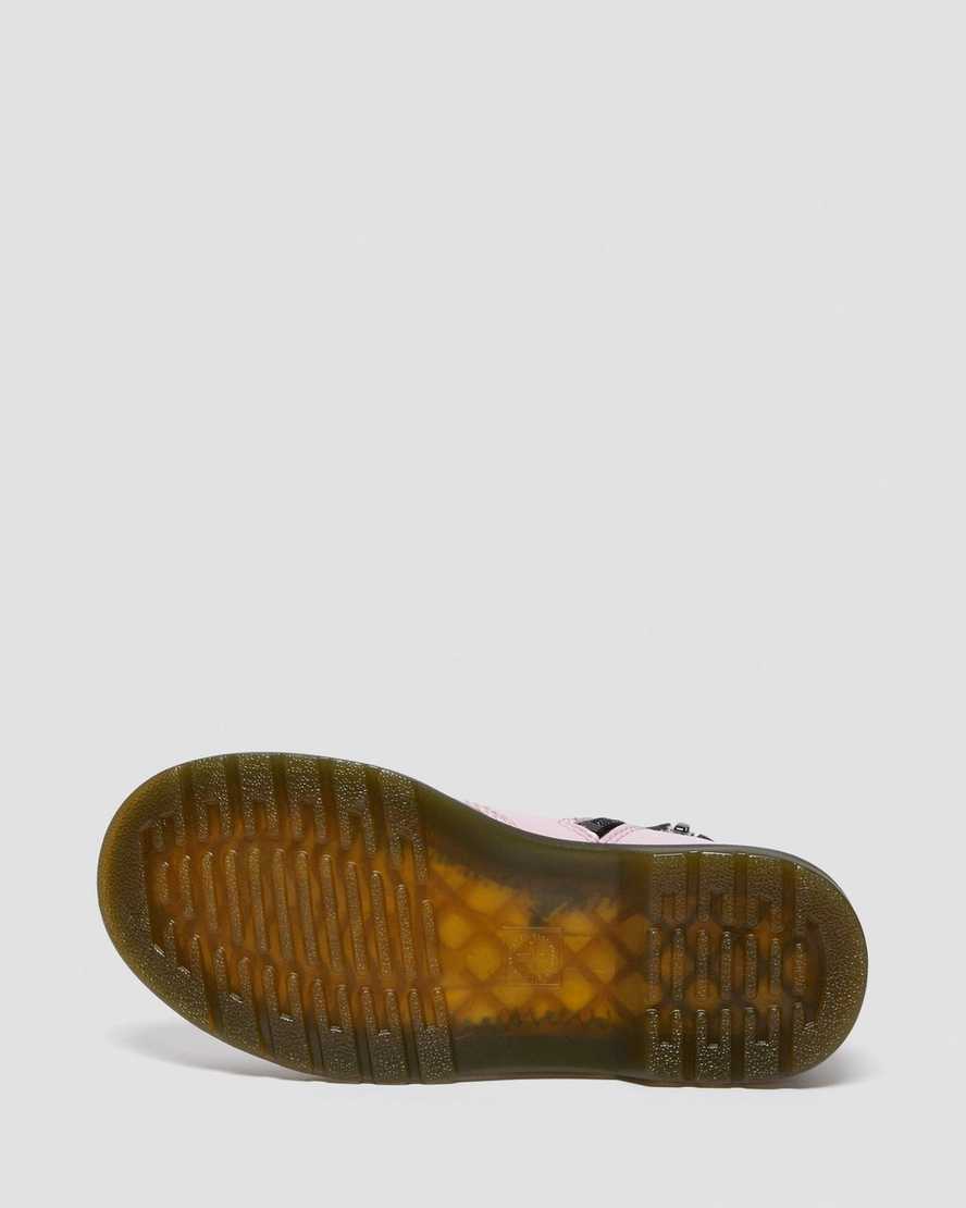 rosa dr martens 1460 patent barnstövlar med snörning
