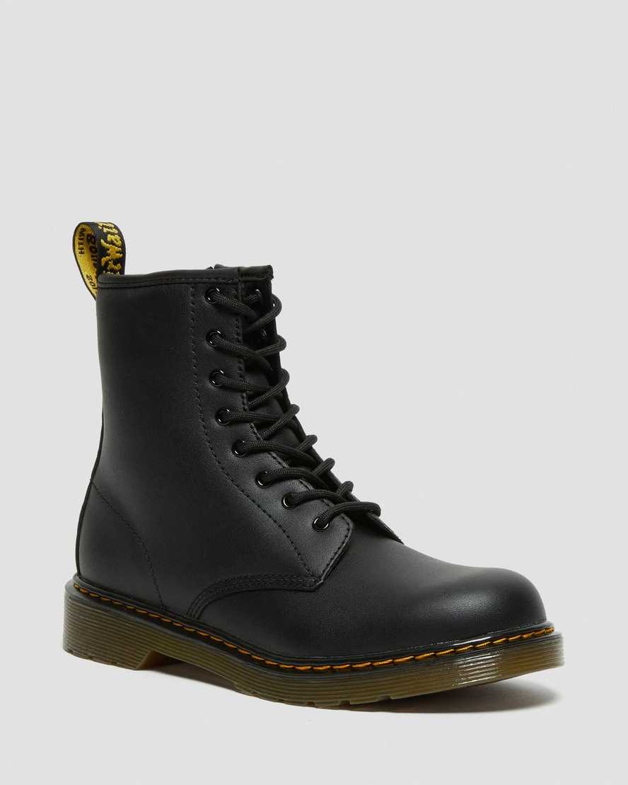 svarta dr martens 1460 softy t barnstövlar med snörning
