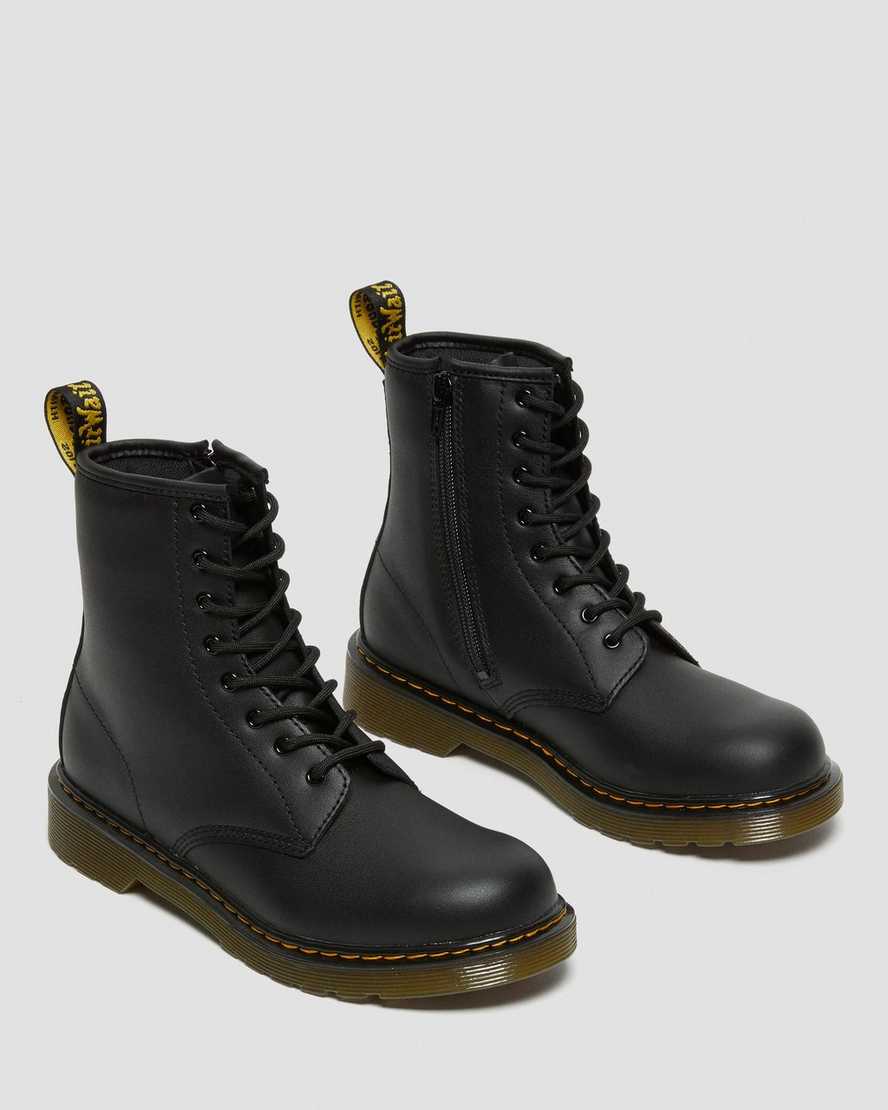 svarta dr martens 1460 softy t barnstövlar med snörning
