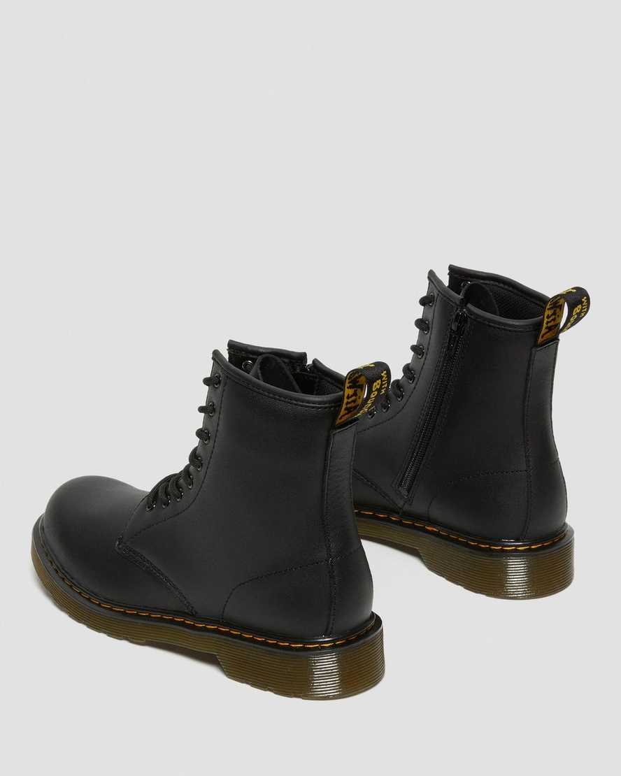 svarta dr martens 1460 softy t barnstövlar med snörning