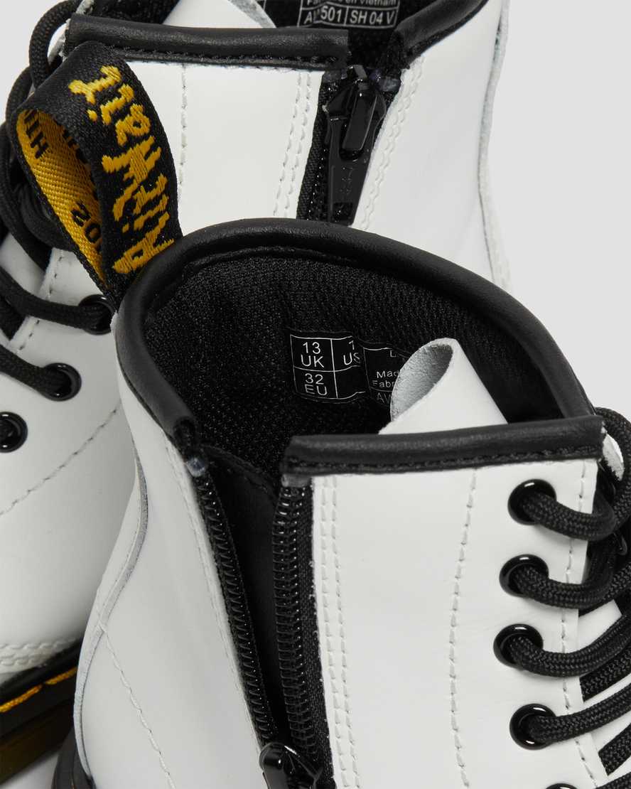vita dr martens 1460 barnstövlar med snörning