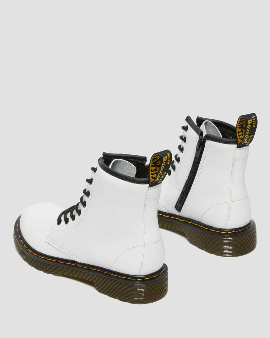 vita dr martens 1460 barnstövlar med snörning