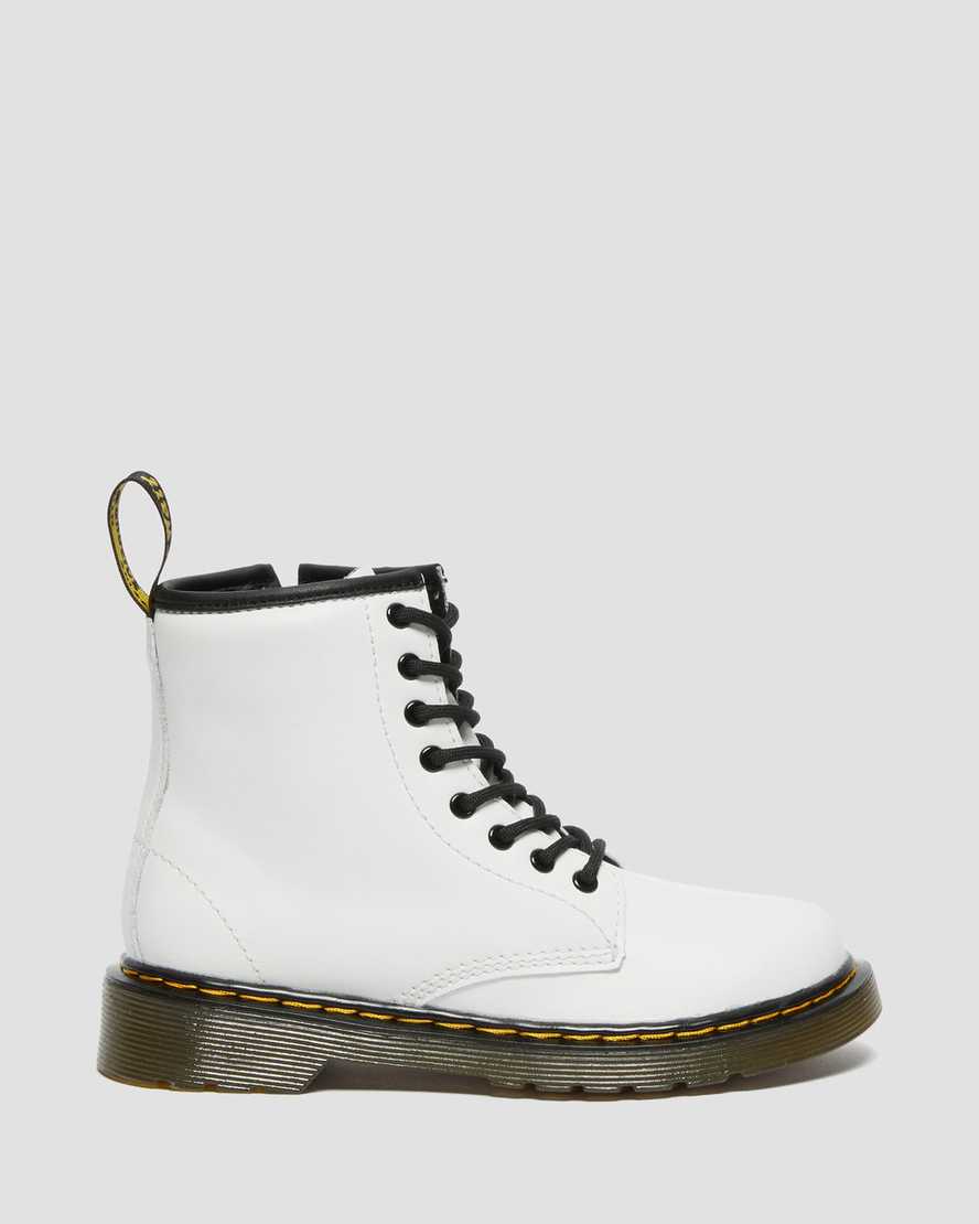 vita dr martens 1460 barnstövlar med snörning