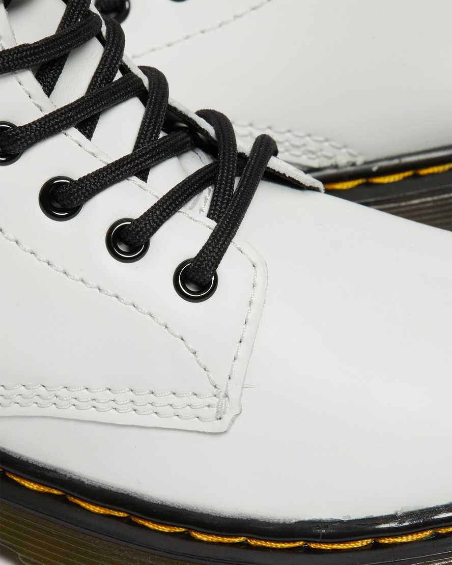 vita dr martens 1460 barnstövlar med snörning