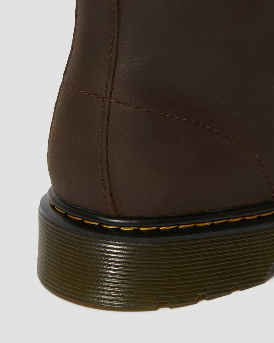 mörkbruna dr martens 1460 fodrade med fuskpäls för barn