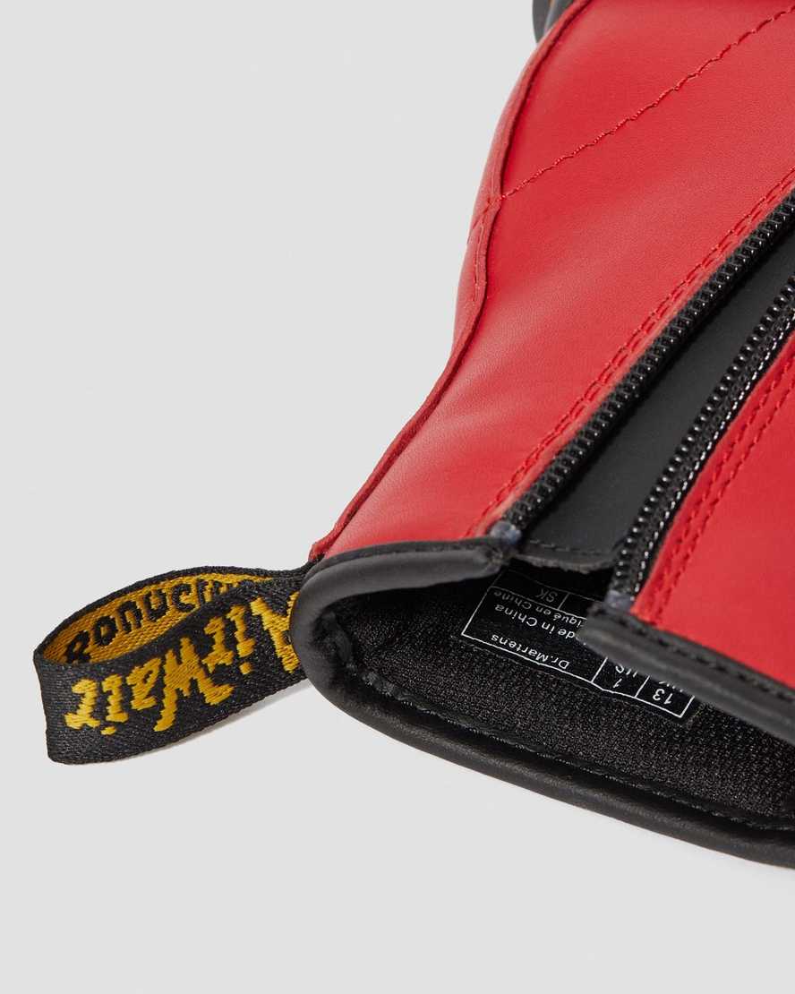 röda dr martens 1460 barnkängor med snörning