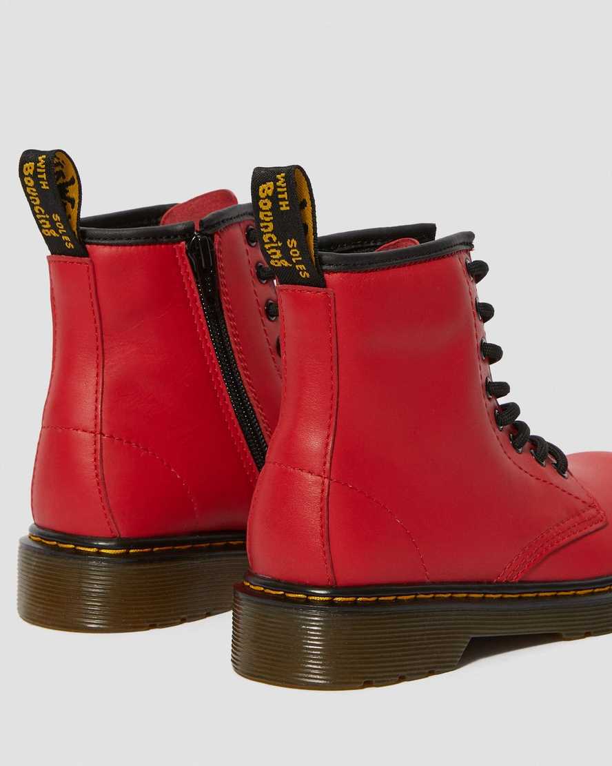 röda dr martens 1460 barnkängor med snörning