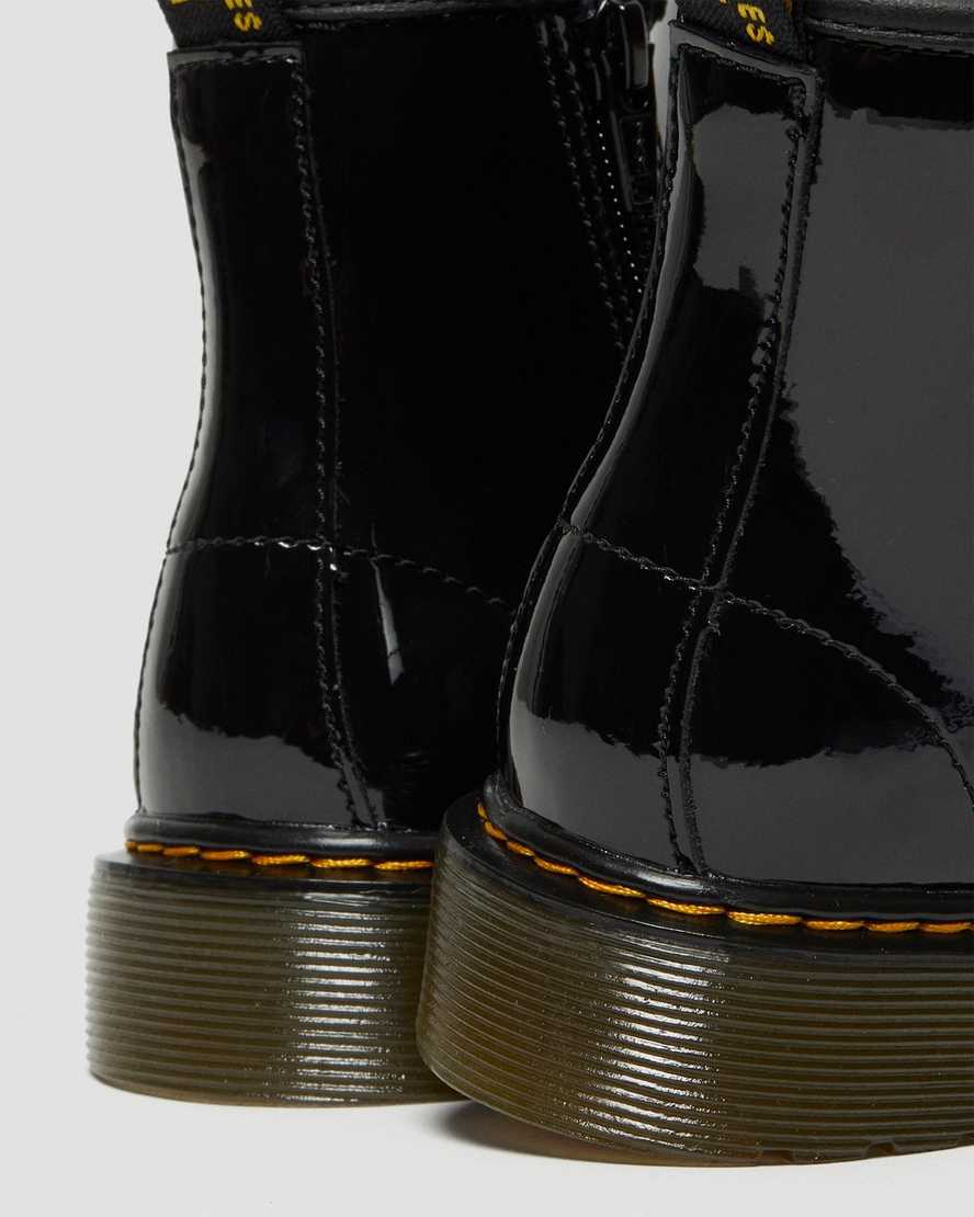 svarta dr martens 1460 patent barnstövlar med snörning
