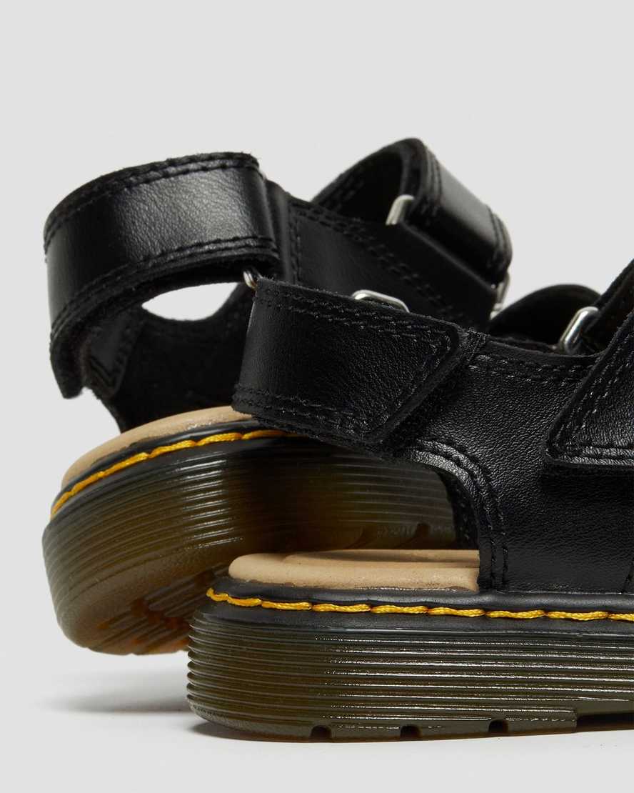 svarta dr martens romi kardborresandaler för barn