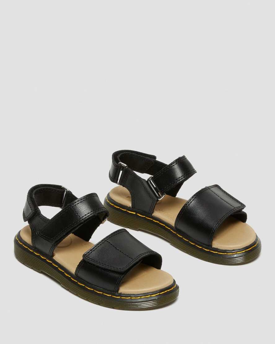 svarta dr martens romi kardborresandaler för barn
