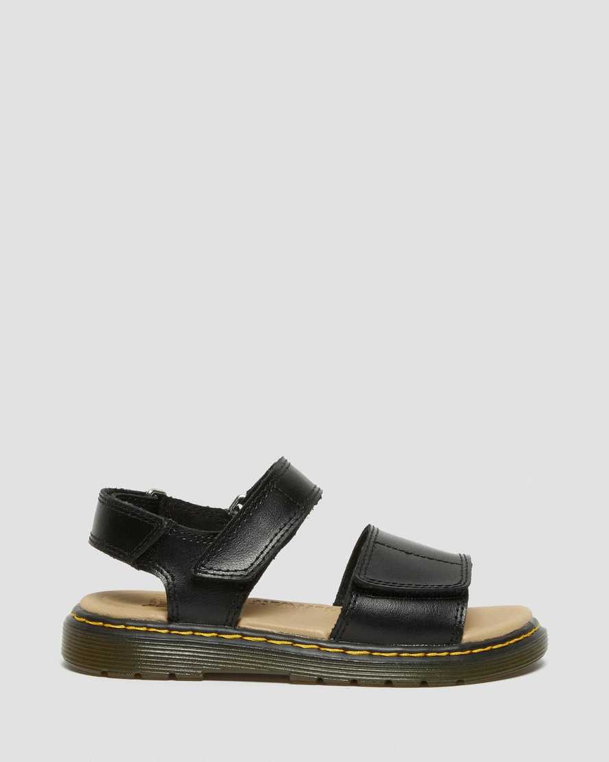 svarta dr martens romi kardborresandaler för barn