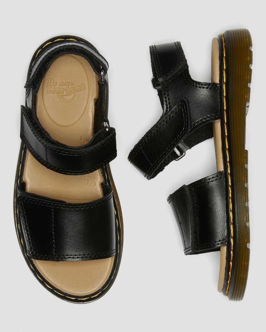svarta dr martens romi kardborresandaler för barn