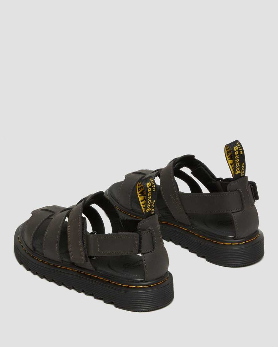 mörkbruna dr martens terry strap barnsandaler