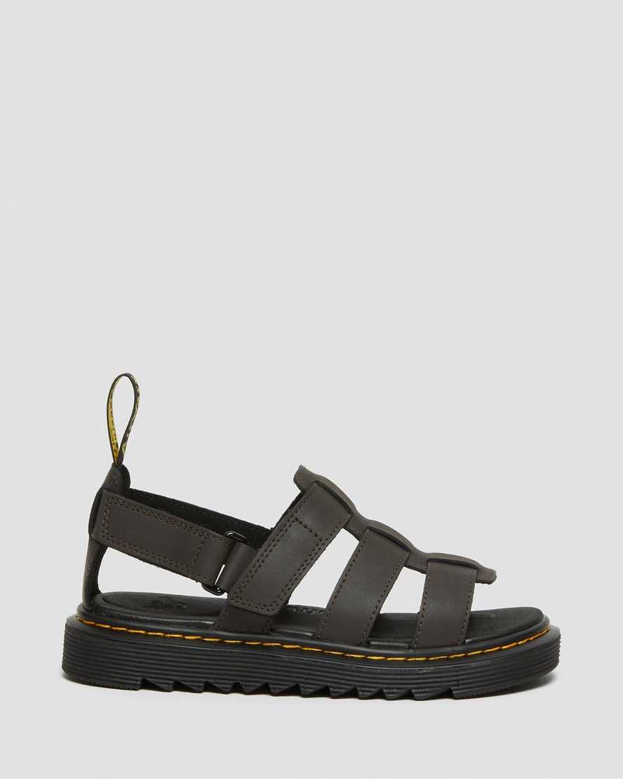 mörkbruna dr martens terry strap barnsandaler