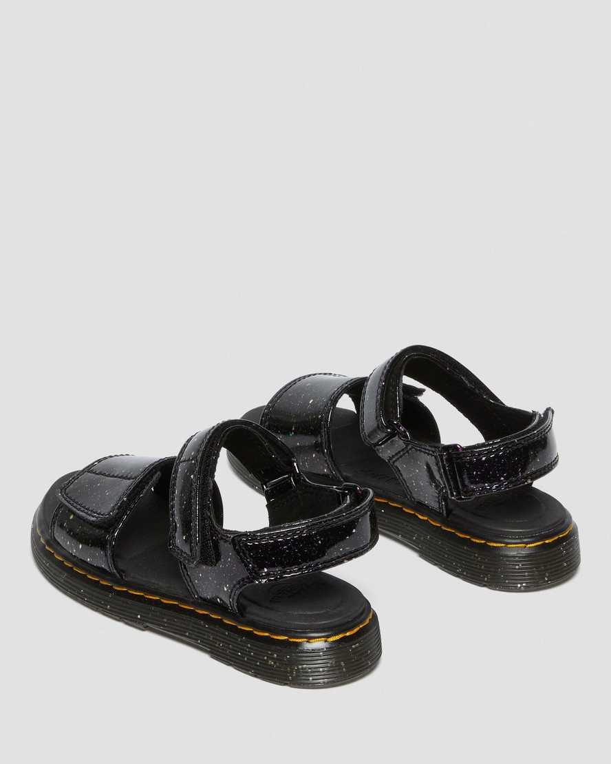 lila dr martens romi glitter barnsandaler