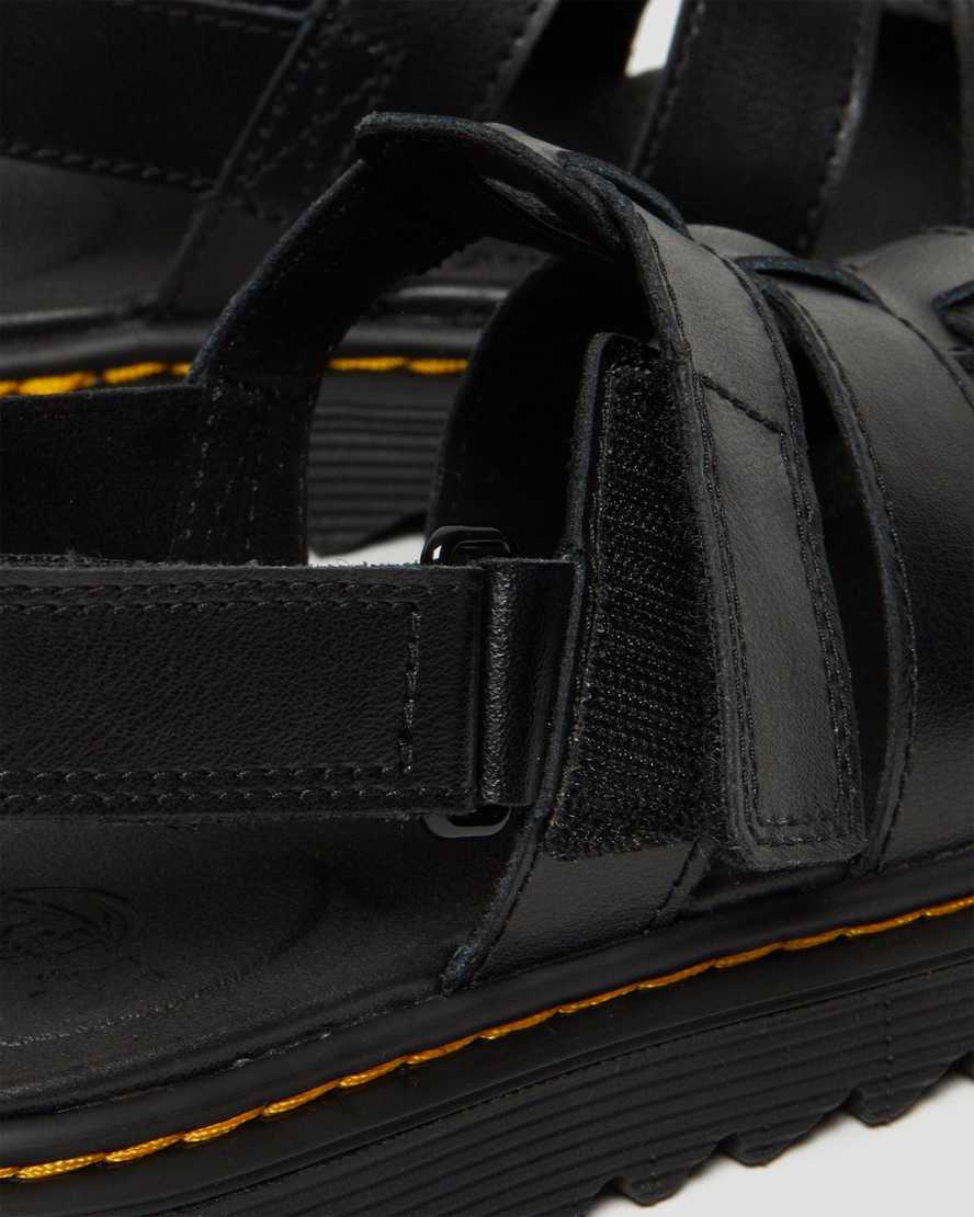 svarta dr martens terry strap barnsandaler