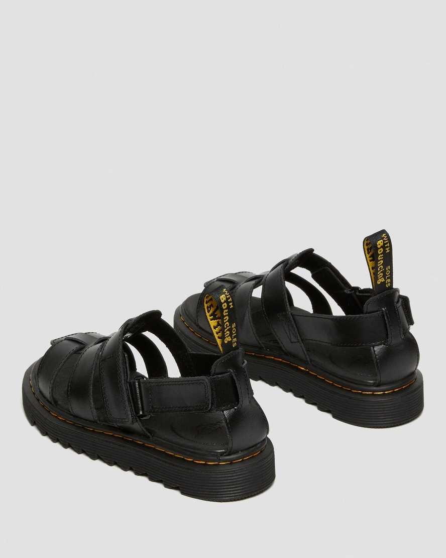svarta dr martens terry strap barnsandaler