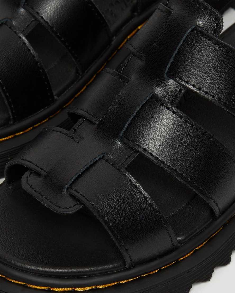 svarta dr martens terry strap barnsandaler
