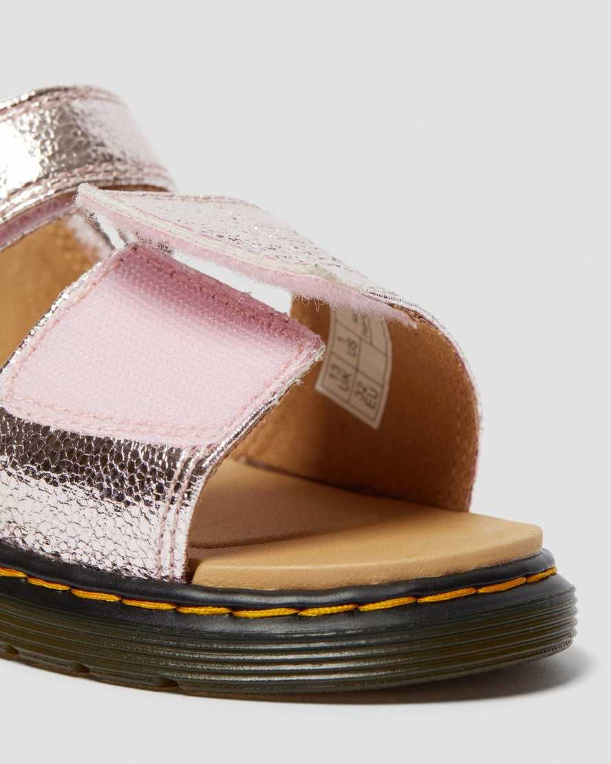 rosa dr martens romi metallic barnsandaler