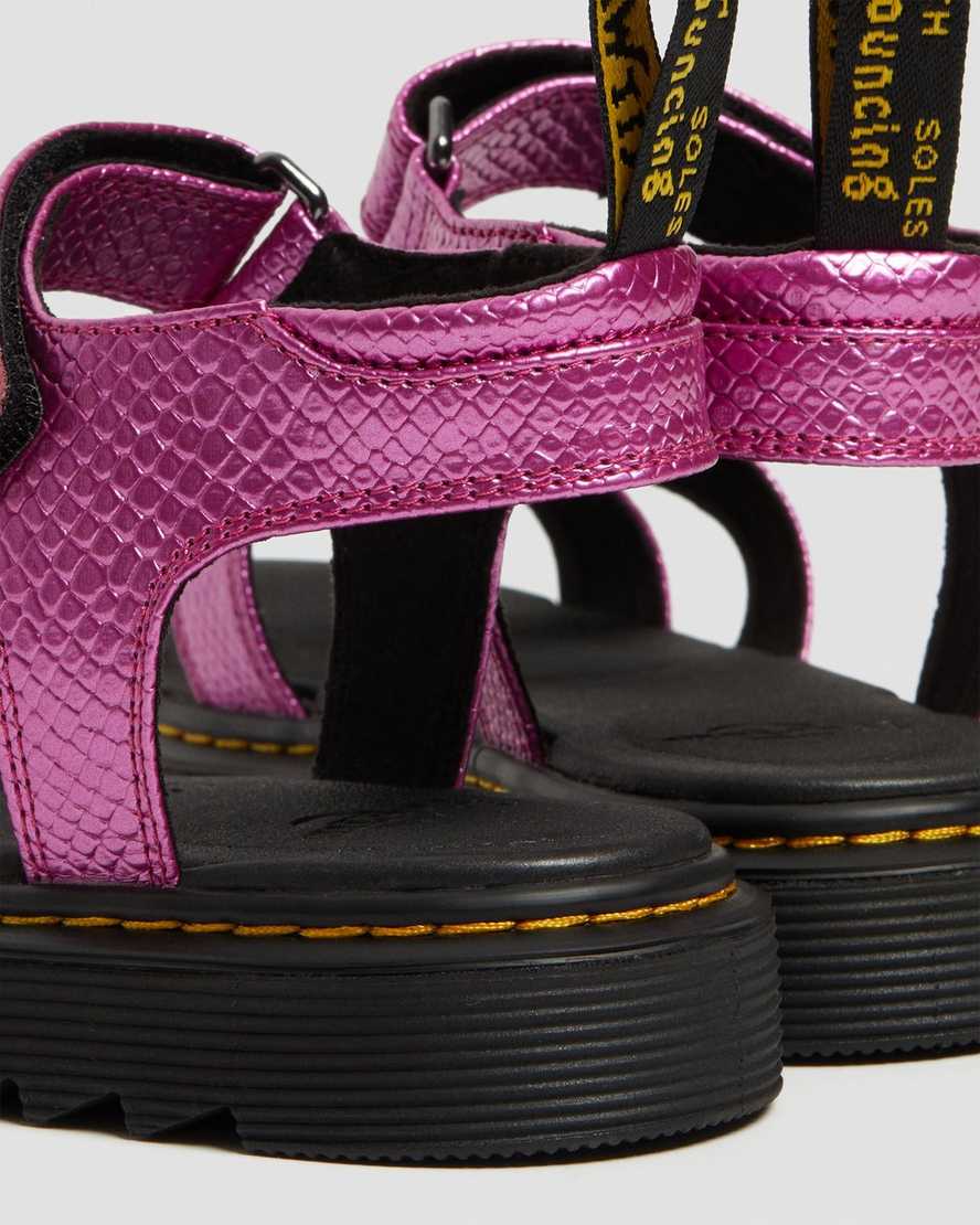 rosa dr martens klaire reptile emboss strap barnsandaler